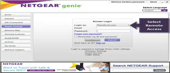 default-Netgear-router-details