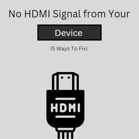 no HDMI signal from your device dell