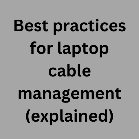 Laptop Cable Management (Pro Tricks!)