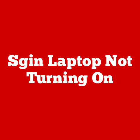 Sgin Laptop Not Turning On