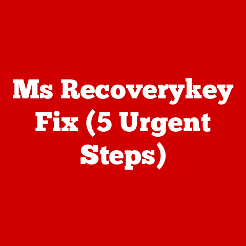 Ms Recoverykey Fix (5 Urgent Steps)